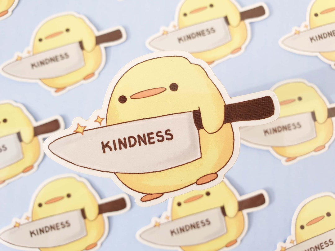 Kindness Knife Premium Die Cut Sticker Cute Vinyl Sticker Etsy