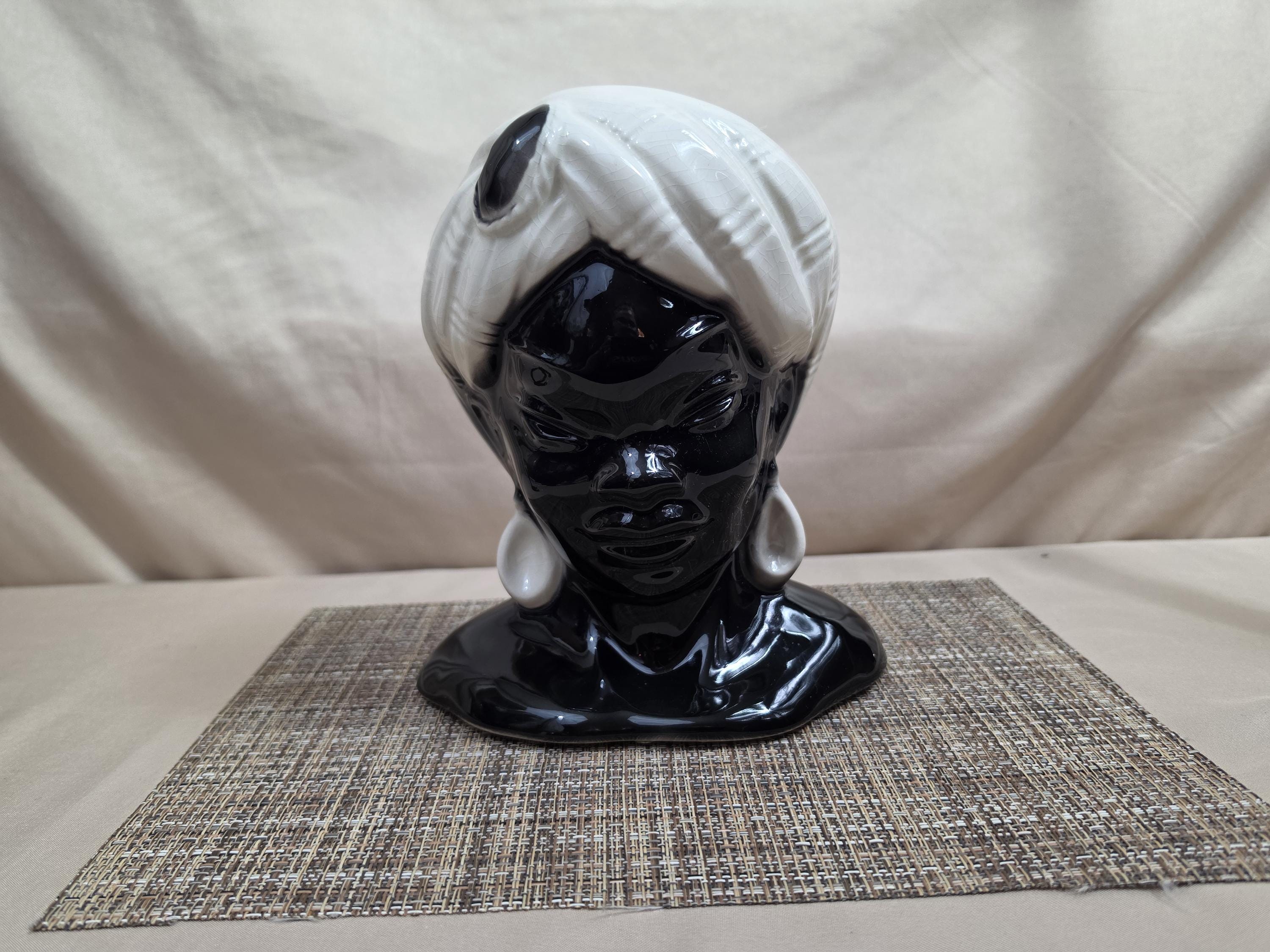 African Head Vase - Etsy