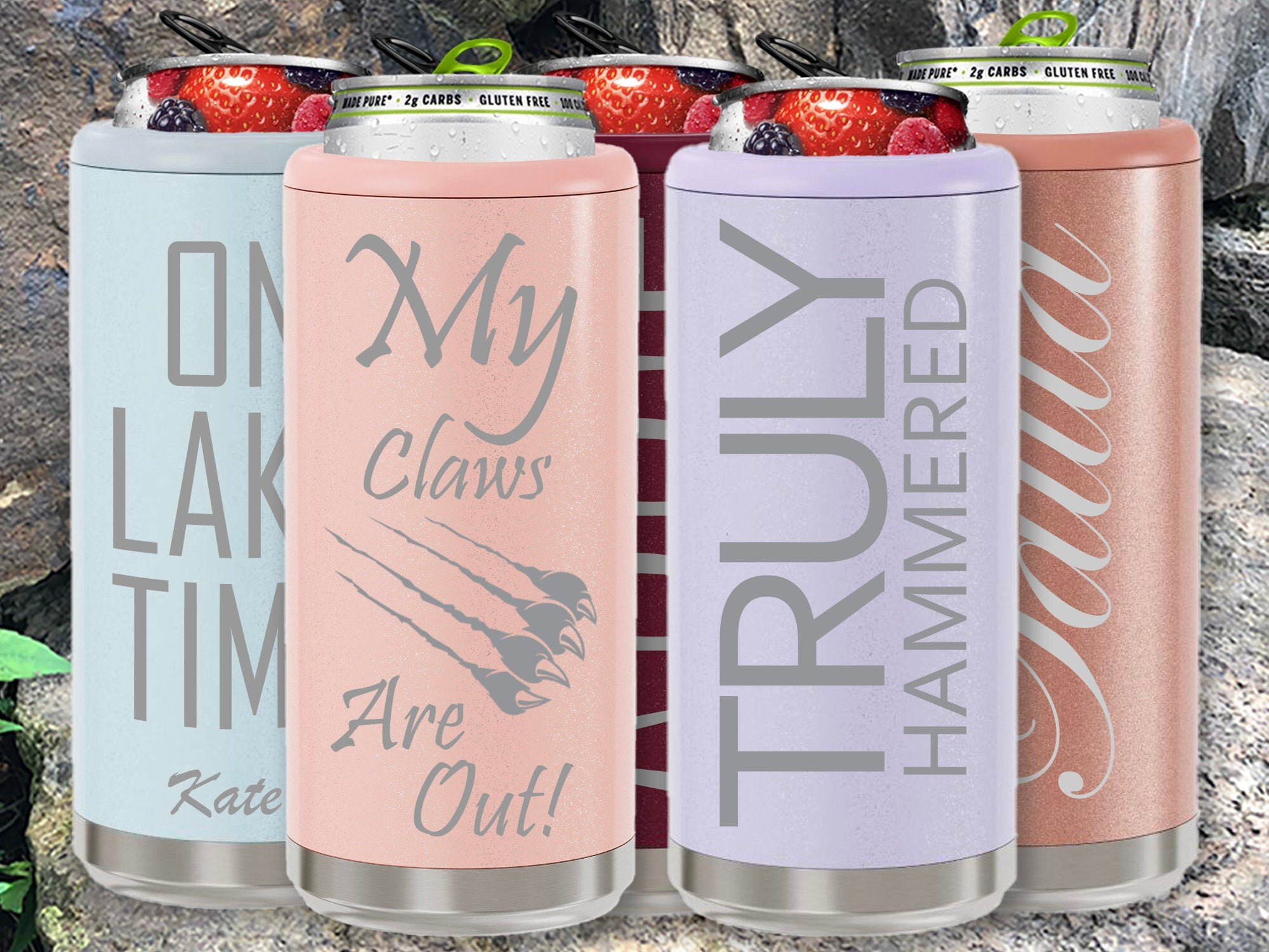 Custom Skinny Can Coolers bridesmaids can cooler Etsy