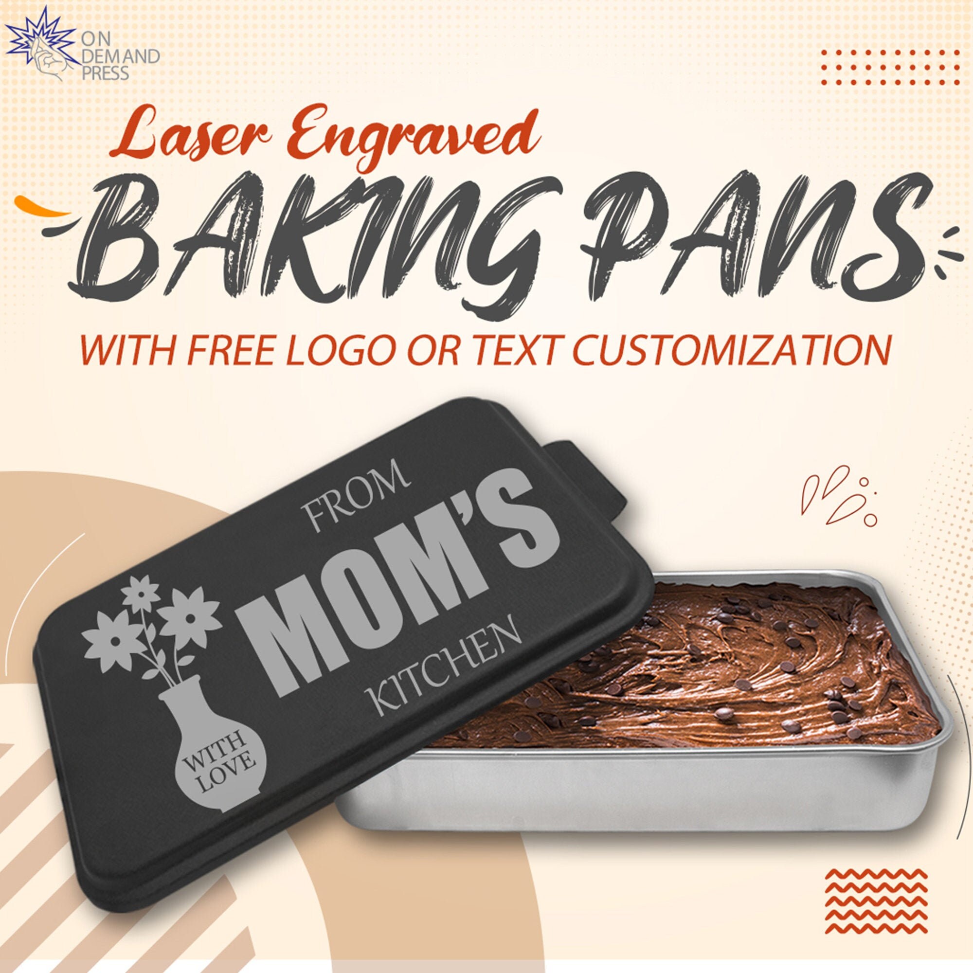 Baking Pans Free Engraving Custom Engraved Cake Pans Made in Etsy