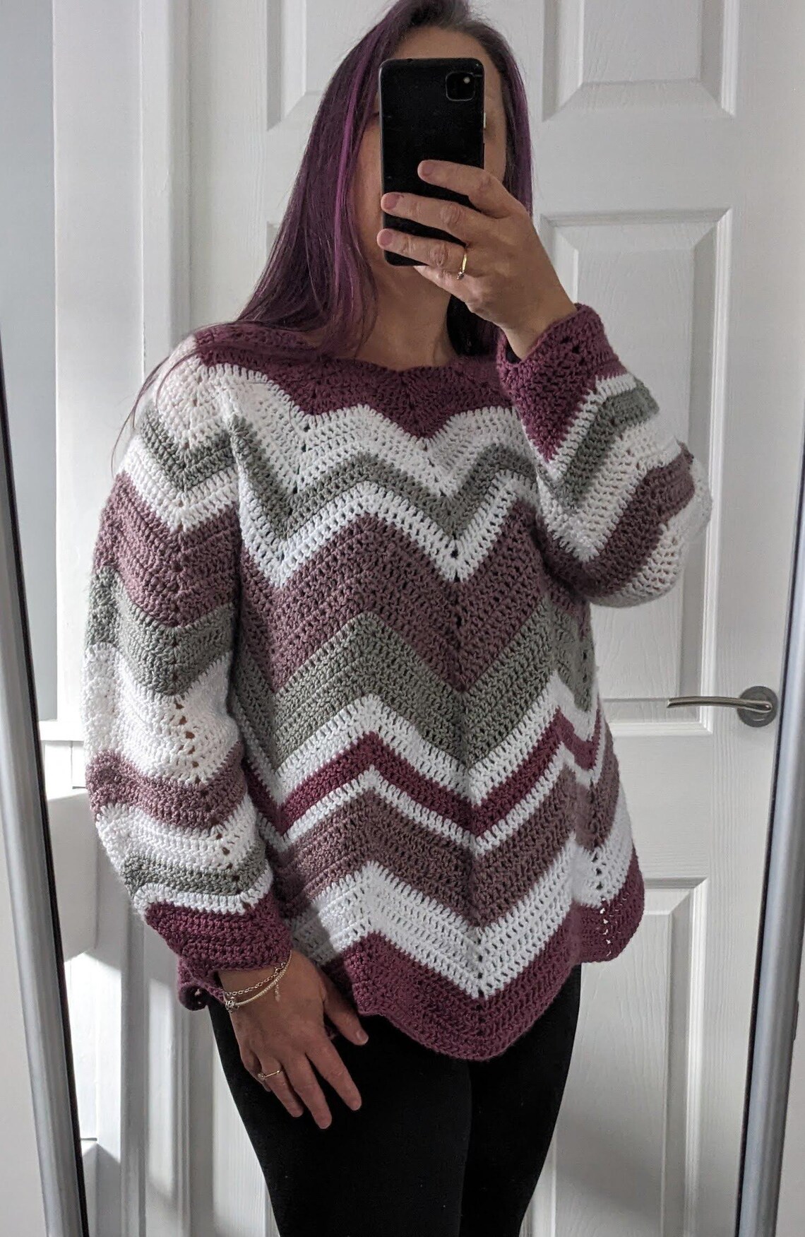 Chevron Raglan Jumper Crochet Pattern: Made-to-measure (PDF Pattern) - Etsy