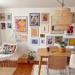 Home Gallery Set - Great Set with 16 Artworks - Eclectic Set / Contemporary Home / Gallery Wall Set - Retro Style Collection