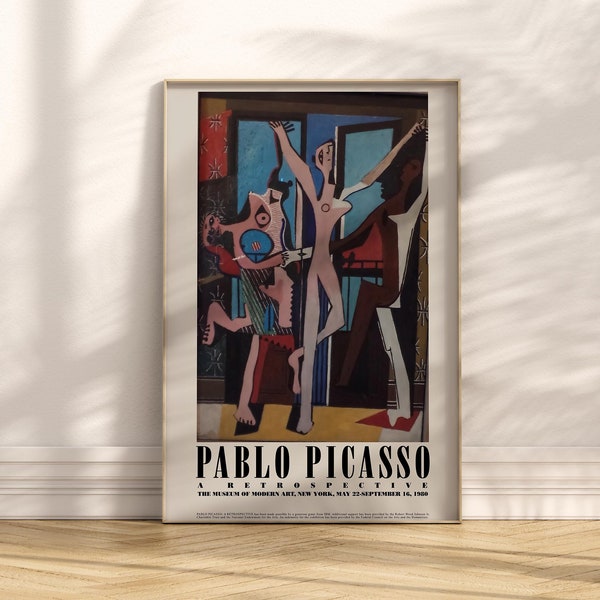 Pablo Picasso - La Danse, 1925 / Retrospective - Picasso's Women Series - Exhibition Poster Affiche