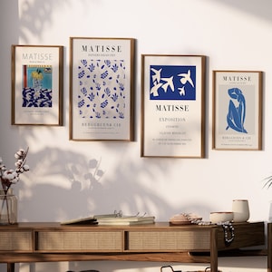 Henri Matisse Blue Set - Set of 4 - Home Gallery - Exhibition Posters - Wall Hangings