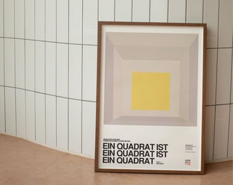 Ein Quadrat Ist - Museum Rittet - Un carré est un carré - Poster remasterisé / Sammlung Marli Hoppe Ritter - Josef A.