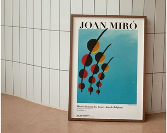 Joan Miro - Eclipse Labeled Design - Exhibiton Poster Neutral Wall Decor | Poster Abstract | Printable Poster Constellation