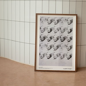 Warhol Marilyn Monroe Poster - Marilyn in Black and White - Gallery Wall Poster - Andy Warhol / POPART - Physical Poster