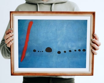 Joan Miro Blue II - Bleu 2 / Museum of Modern Art Exhibition Poster - Horizontal Bedroom Poster