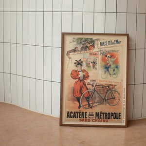 Lucien Baylac Vintage Bicycle Poster - 1895 Exhibition Art
