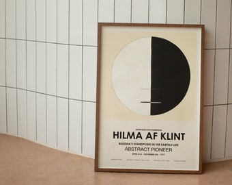 Hilma Af Klint - Le point de vue de Bouddha dans la vie terrestre - Affiche d'exposition / Affiche style Bauhaus / Rétro