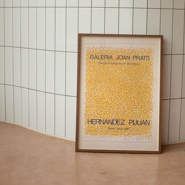 Hernandez Pijuan - 1981 Gener - Febrer / Galeria Joan Prats - Vintage Poster - Op Art