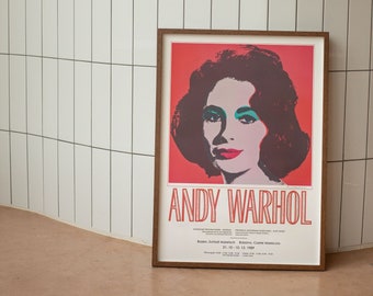 Andy Warhol - Liz - Elizabeth Taylor LIZ - Exhibition Tate Gallery - Pop Art - 1989 Original Poster / Museum Quality