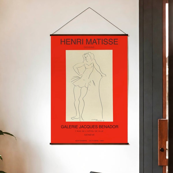 Henri Matisse Dancer Lithograph / Galerie Benador - Dessins / Jacques Benador Paris - Exhibition Poster - Benador