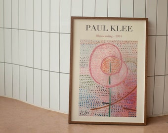 Paul Klee - Blossoming / Kunstmuseum Basel Museum - Original Remake Poster - Flower Blossom - Behar / Art Museum of Basel
