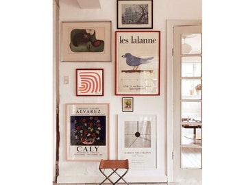 Modern Wall Gallery Set - Lalanne - Caly - Monet - Viviani - Nellemann / Set of 7 - Digital Downloads