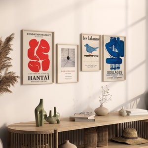 Nellemann, Soulages, Lalanne, Hantai Art Prints: Set of 4