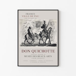 Don Quixote and Sancho Pansa - Honore Daumier / Don Quixote Poster - Don Quijote - Printed Poster