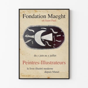 Georges Braque - Tortoise / Fondation Maeght Rare Poster / Peintres - Illustrateurs - Exhibition Poster Fondation Maeght Braque 1958