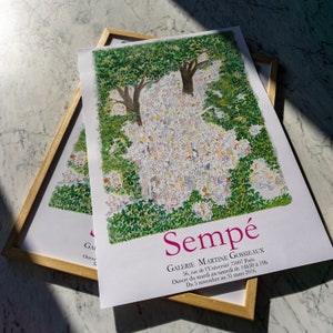 Sempe Garden Party / Illustration J.J Sempe Poster Nature / Vert / L'affiche Poster rare image 1