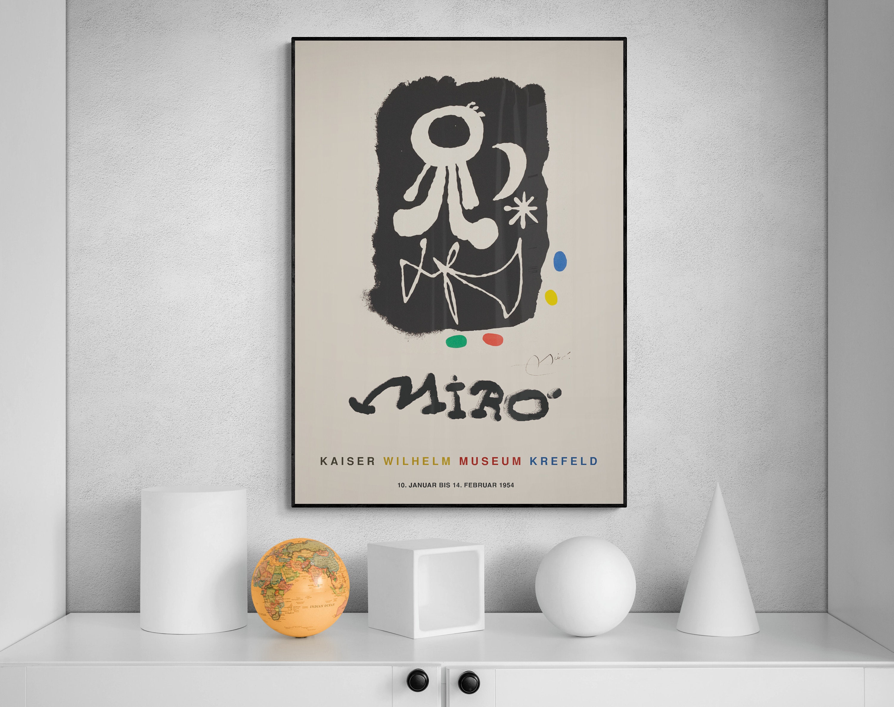 ジョアン・ミロ 「ミロの彫刻」より1 リトグラフ 抽象画 額 絵画