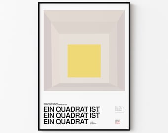 Ein Quadrat Ist - Museum Rittet - A Square is a Square - Remastered Poster / Sammlung Marli Hoppe Ritter - Physical Poster