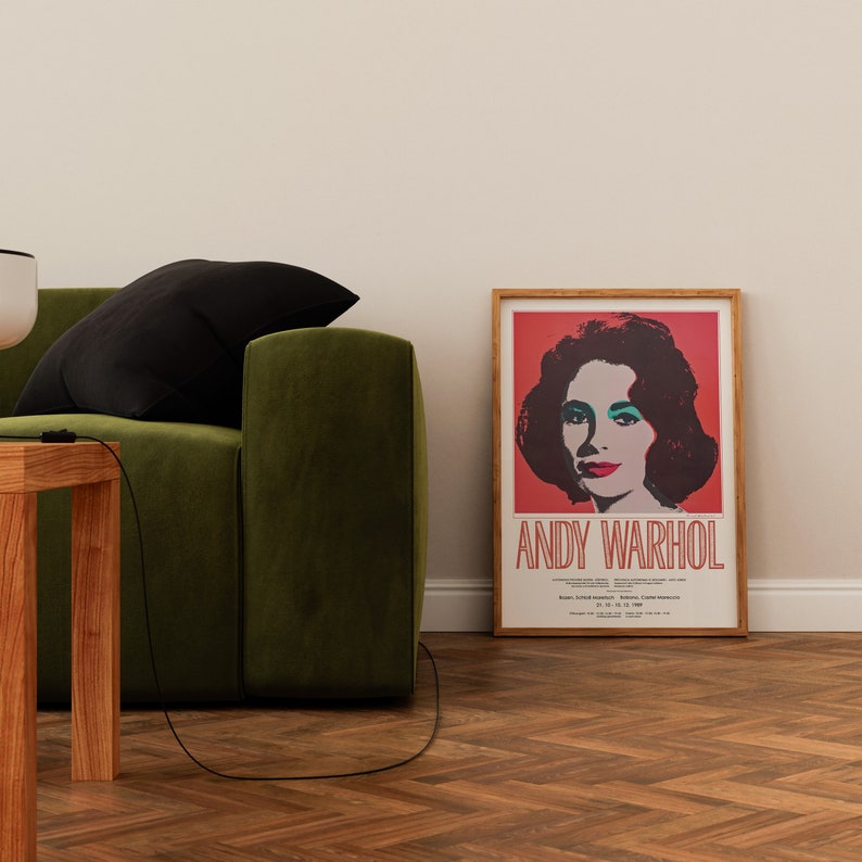 Andy Warhol Liz Elizabeth Taylor LIZ Exposition Tate Gallery Pop Art Affiche originale de 1989 / Qualité musée image 4