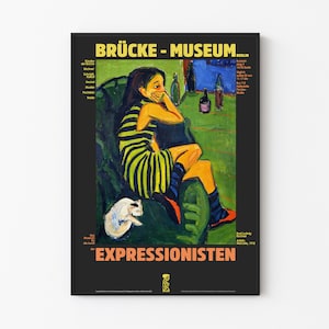 Ernst Ludwig Kirchner / Female Artist - Kirchner Painting / Museum Print - Expressionism / Expressionist Artwork - Physical Poster