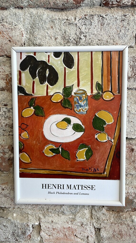 Black Philodendron and Lemons - Henri Matisse - New Composition of Matisse  - Expressionist Art - Etsy