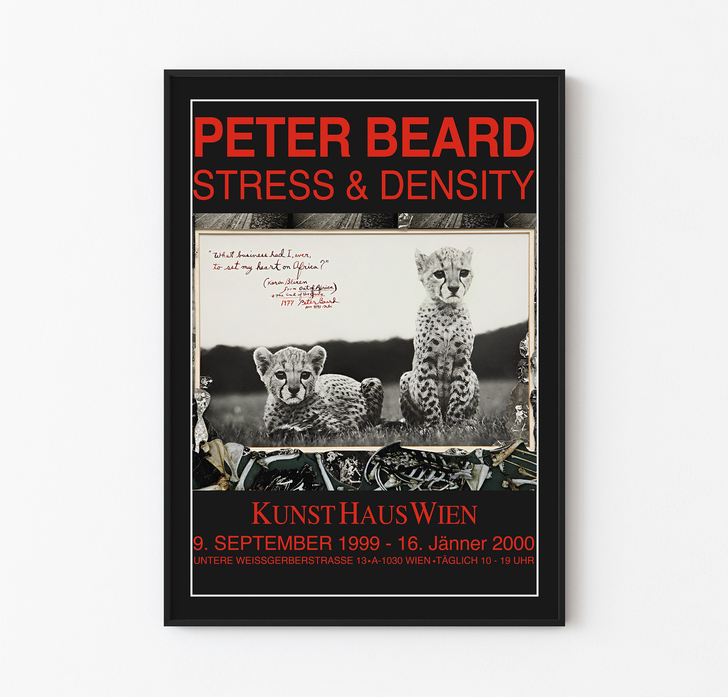 Peter Beard Stress and Density Exhibition Poster Kunsthauswien