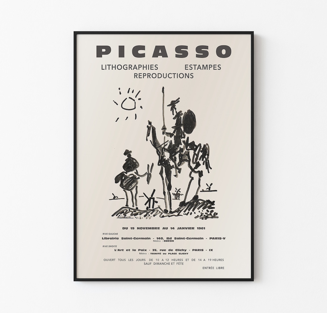 Acquistare una litografia di Pablo Picasso di Don Chisciotte