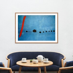 Joan Miro Blue II - Bleu 2 / Museum of Modern Art Exhibition Poster - Abstract Shape