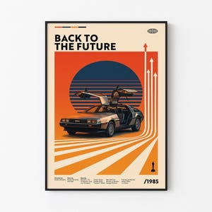 Ritorno al futuro - Poster artistico in stile retrò / Un omaggio senza tempo a un classico della fantascienza - Poster cinematografico alternativo - Poster fisico