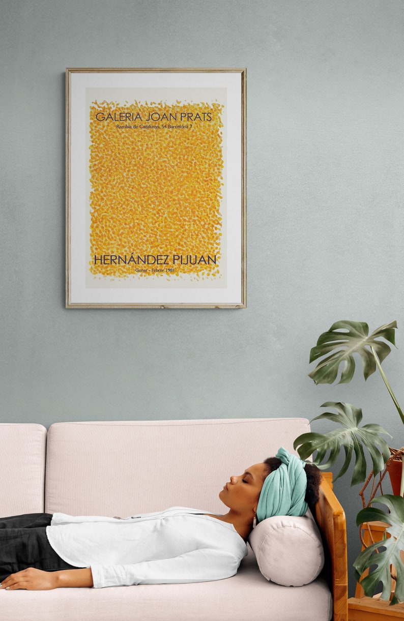 Pijuan / Yellow Dots Vintage Poster Puntos Amarillos Hernandez Pijuan / Spanish Poster image 6