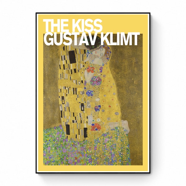 Gustav Klimt - The Kiss / Der Kuss - Digital Poster - Symbolism - Symbolist Poster