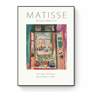Henri Matisse - The Open Window - Digital Print - Oil Painting Remastered - Exhibition Remake Poster