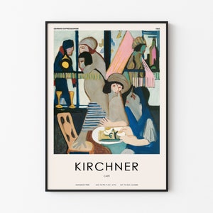 Kirchner Cafe Print: German Expressionism Art