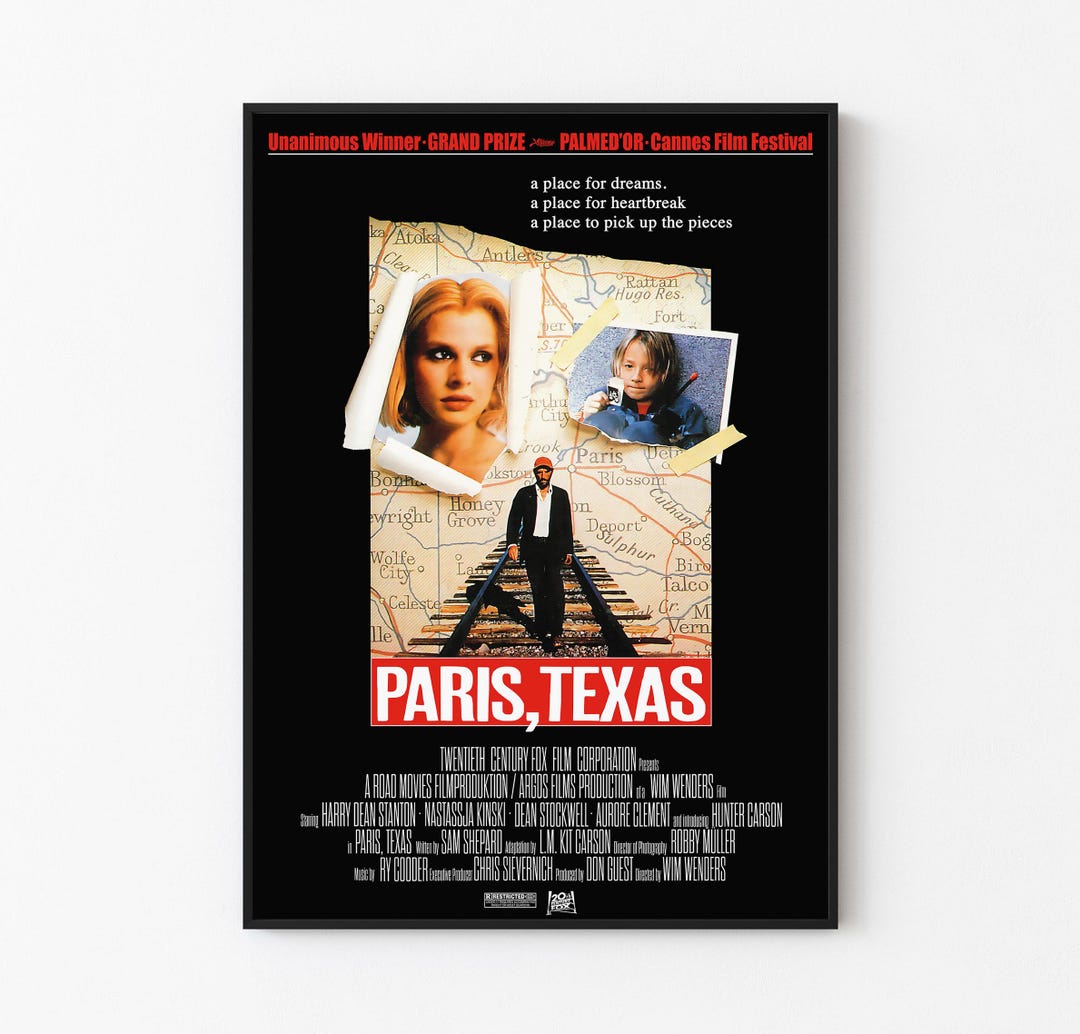 Affiche De Film Originale Française Paris Texas Wenders / Kinski / Peellaert Style B, Vintage Cinéma