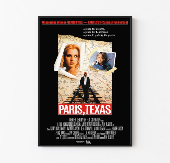 Paris Texas Movie Poster: Wim Wenders Film Affiche (Digital Download)