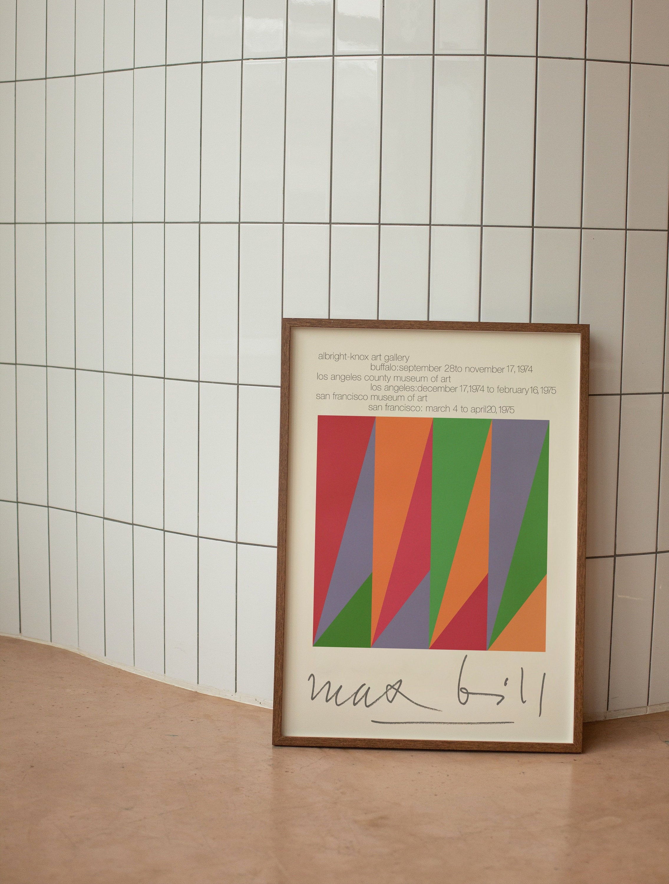 【中古】The Modern Poster MAX BILL RARE 1974 SERIGRAPH SILKSCREEN PRINT FRAMED