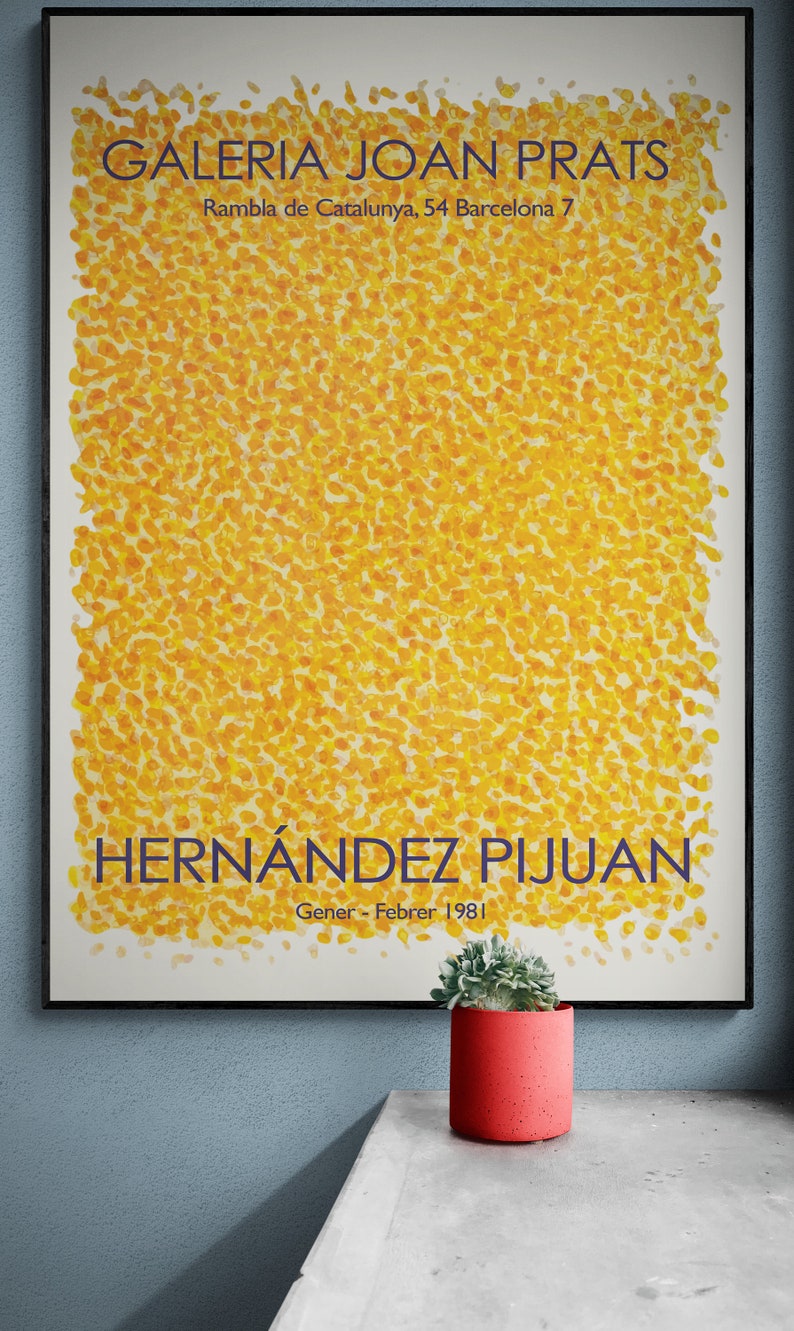 Pijuan / Yellow Dots Vintage Poster Puntos Amarillos Hernandez Pijuan / Spanish Poster image 4