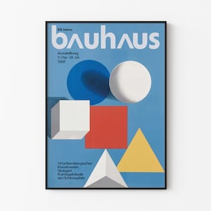 Bauhaus Exhibition Poster by Herbert Bayer, 1968 (Digital Download)