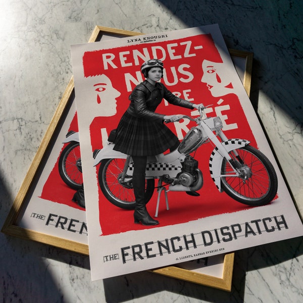 The French Dispatch / Movie Poster - Lyna Khoudri - Juliette / affiche de film