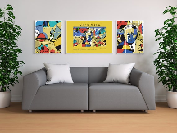 Joan Miro Abstract Art Printable Remake Decor Instant | Etsy