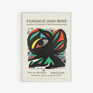 JOAN MIRO - Werbeplakat aus Barcelona - Originales Lithographisches Werbeplakat Fundció Joan Miró Barcelona / MIRÓ