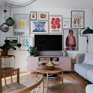 Gallery Wall Set - Living Room Set - Set of 6 - Hantai - Museum Rittet - Louise Bourgeois - Tal Coat - Cozy Gallery Wall Retreat