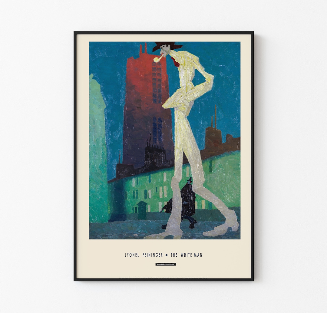 リオネル・ファイニンガー - 白人 / 1907年ポスター - 希少