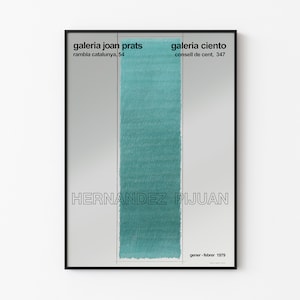 Joan Hernandez Pijuan - Galerie Joan Prats - Plakat wystawy litografii - Rzadki plakat / przeróbka okładki książki