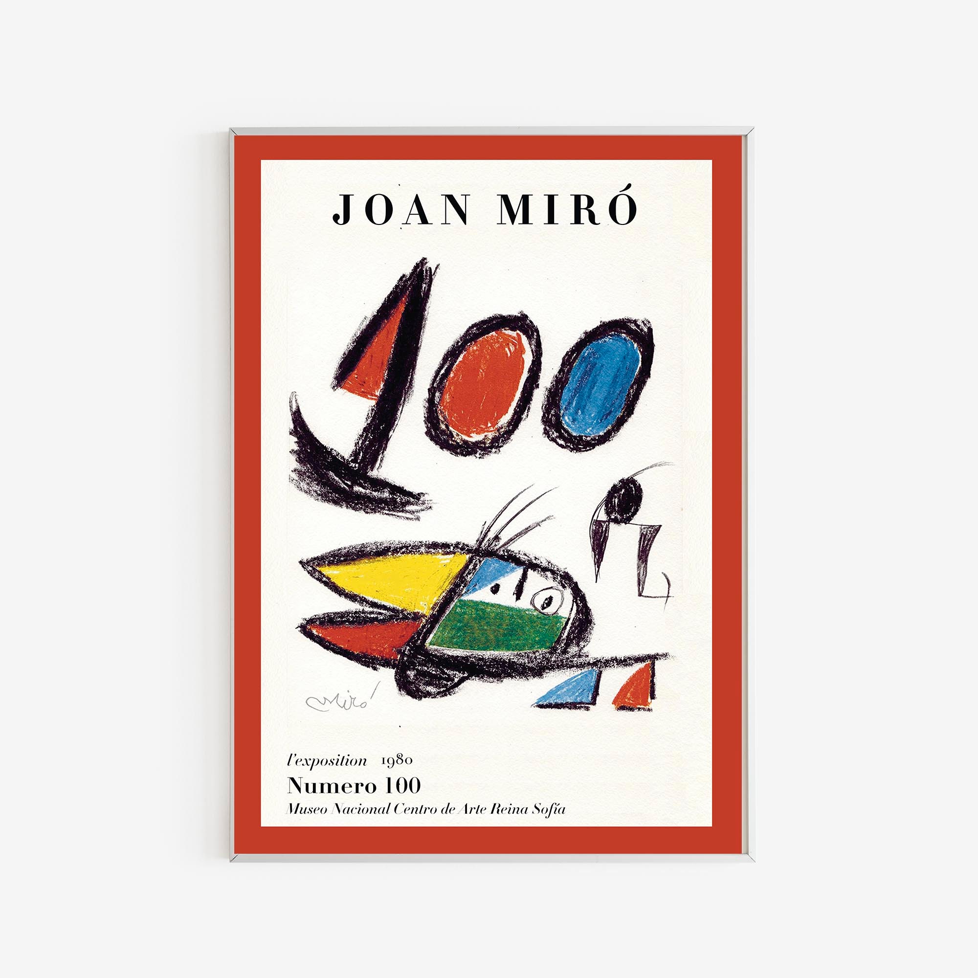ジョアン・ミロ - 抽象画 - ナンバー100 - ミロ展ポスター