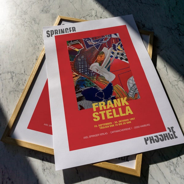 Frank Stella / Exhibition Poster From Show in Hamburg, Germany - Original Poster 1997 / Vintage Exhibition Poster