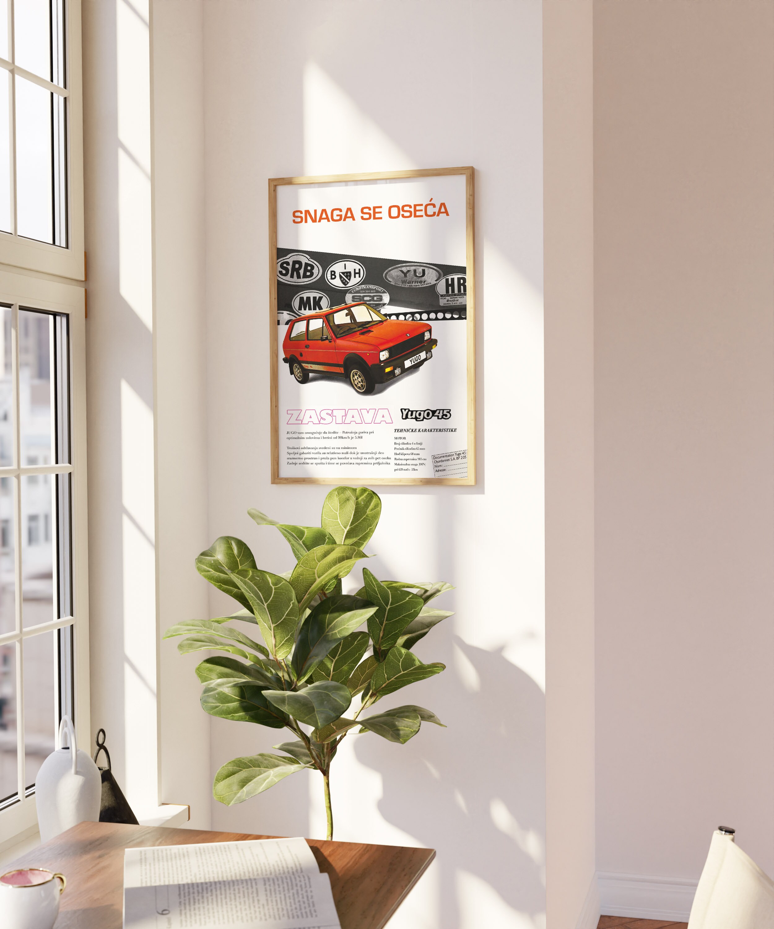 Yugo Zastava Car Poster: Yugoslavia Retro Wall Art (digital